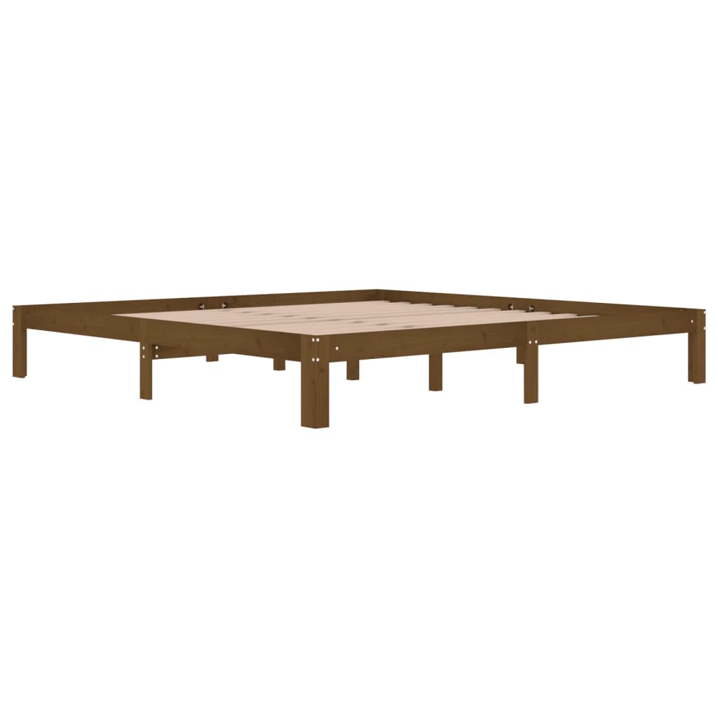 Okvir za krevet od masivne borovine boja meda 200 x 200 cm