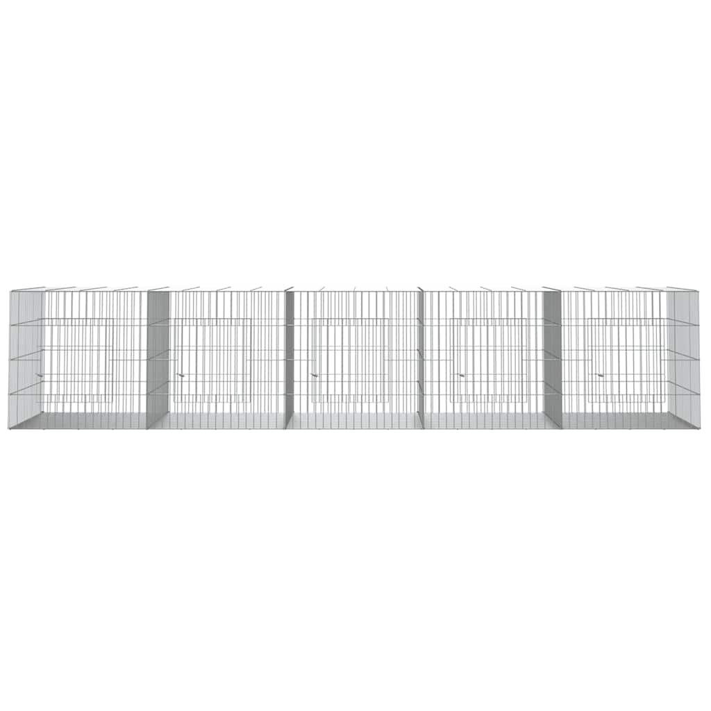 Kavez za zečeve s 5 panela 273x79x54 cm od pocinčanog željeza