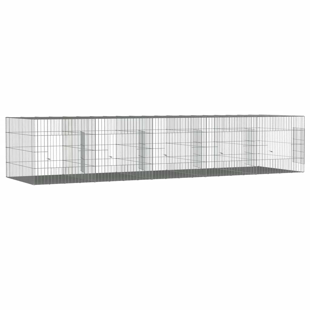 Kavez za zečeve s 5 panela 273x79x54 cm od pocinčanog željeza