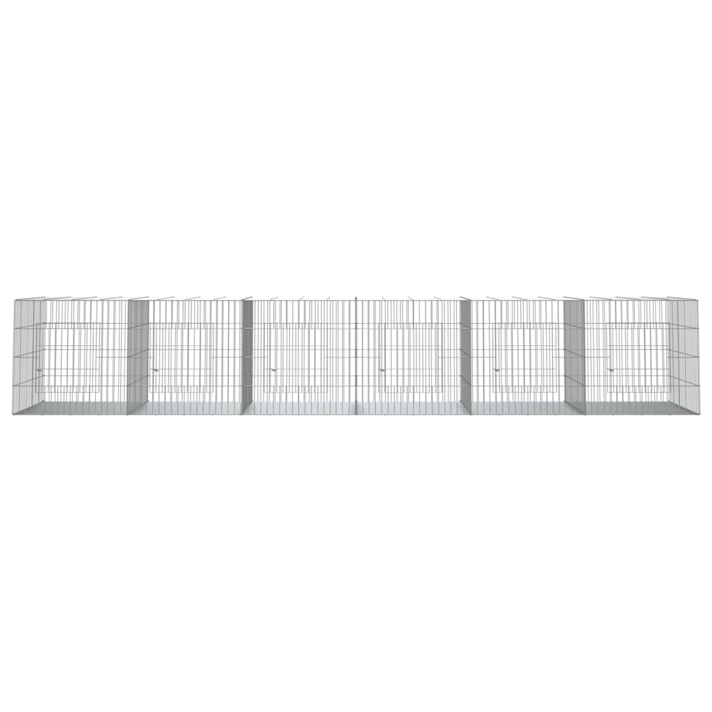 Kavez za zečeve sa 6 panela 327x79x54 cm od pocinčanog željeza