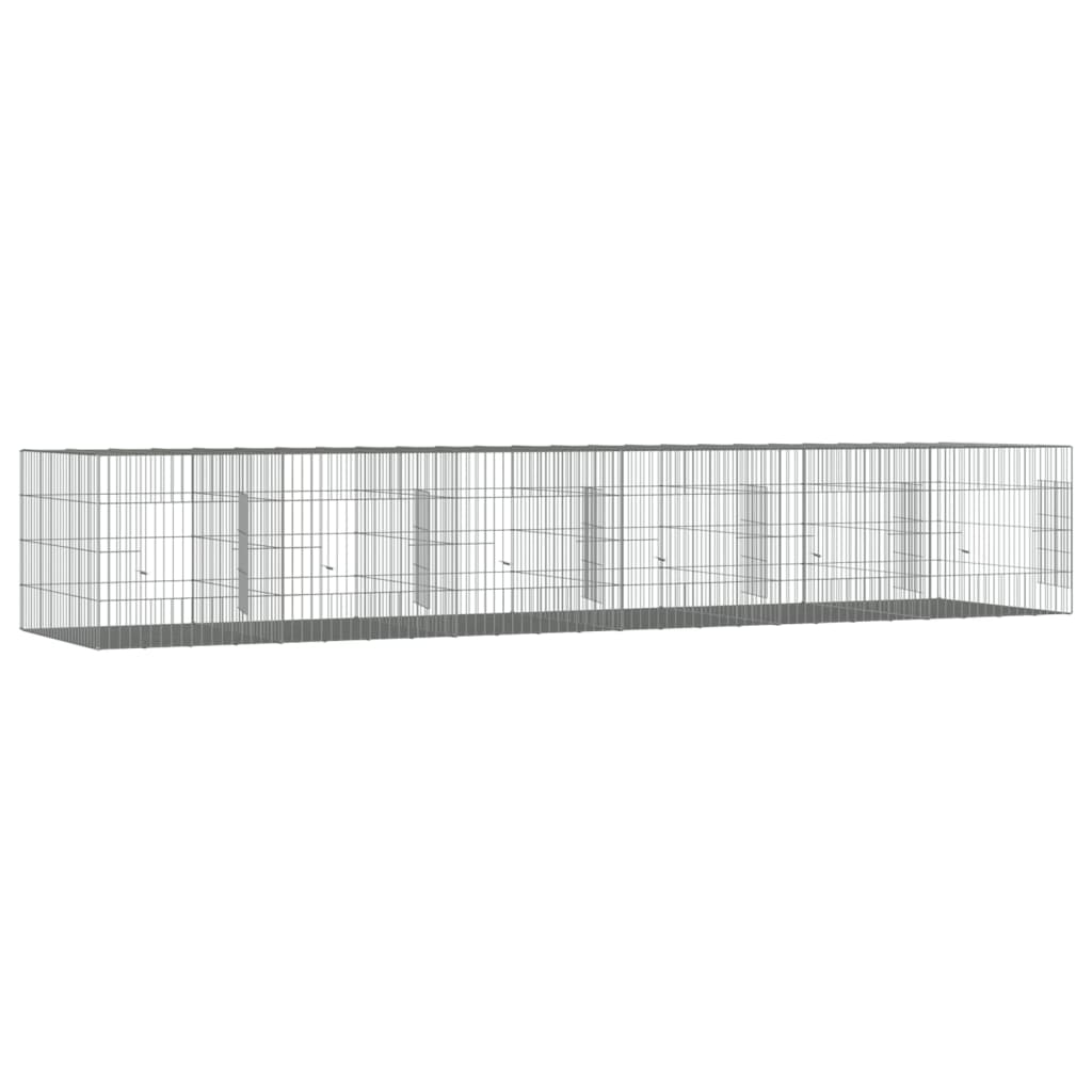 Kavez za zečeve sa 6 panela 327x79x54 cm od pocinčanog željeza