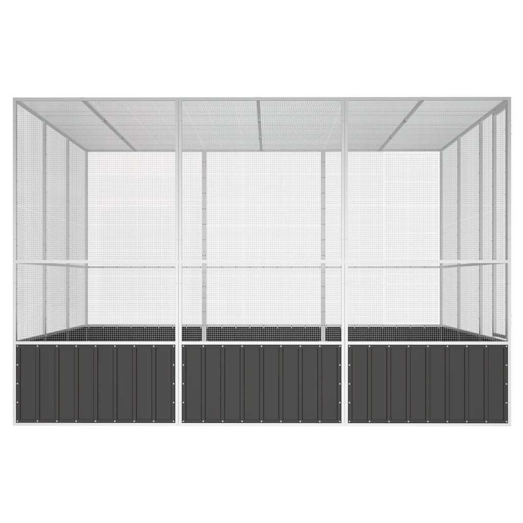 Kavez za ptice antracit 302,5x324,5x211,5 cm pocinčani čelik