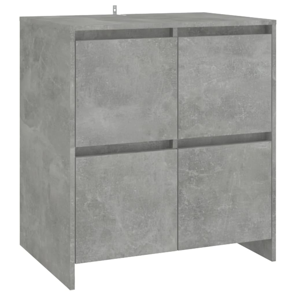 Komode 2 kom siva boja betona 70 x 41 x 75 cm konstruirano drvo