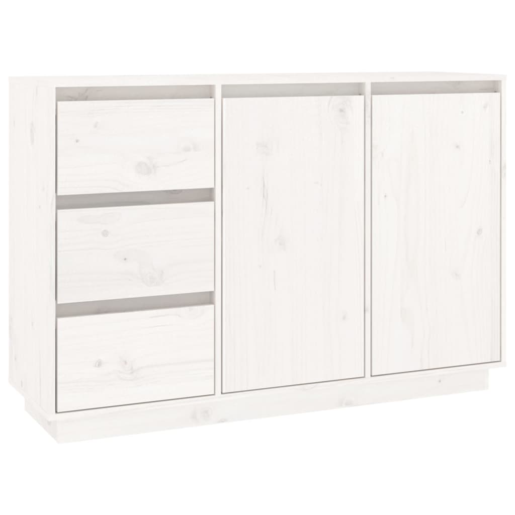 Komoda bijela 111 x 34 x 75 cm od masivne borovine