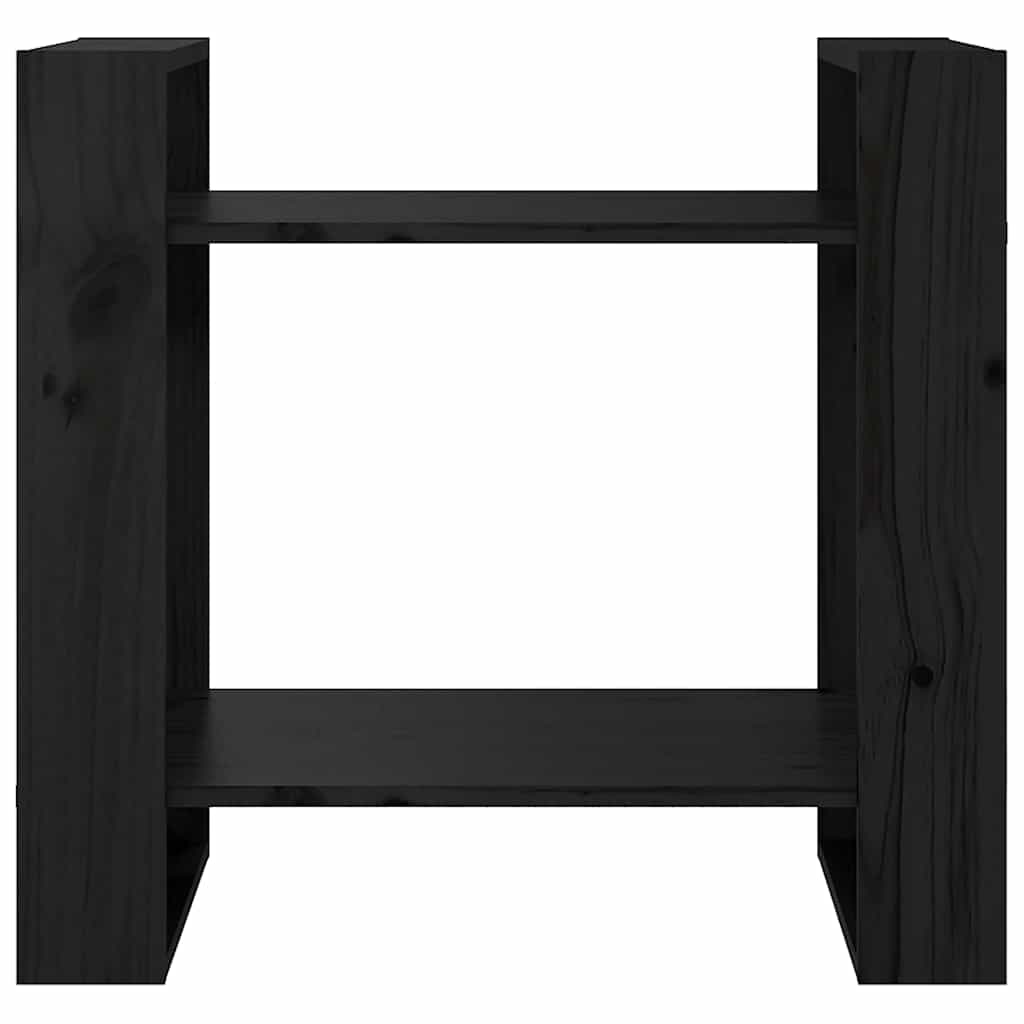 Ormarić za knjige / pregrada crni 60x35x57 cm od borovine