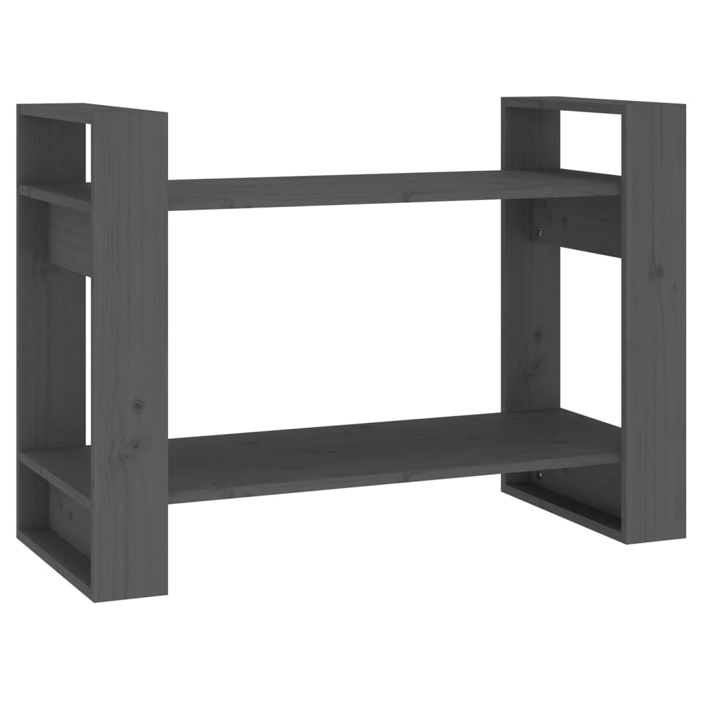 Ormarić za knjige / sobna pregrada sivi 80x35x56,5 cm borovina