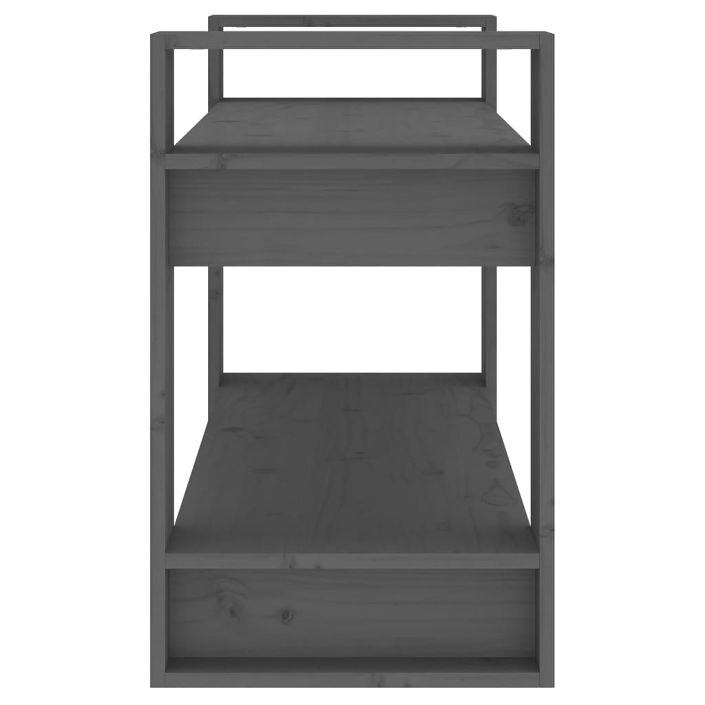 Ormarić za knjige / sobna pregrada sivi 80x35x56,5 cm borovina