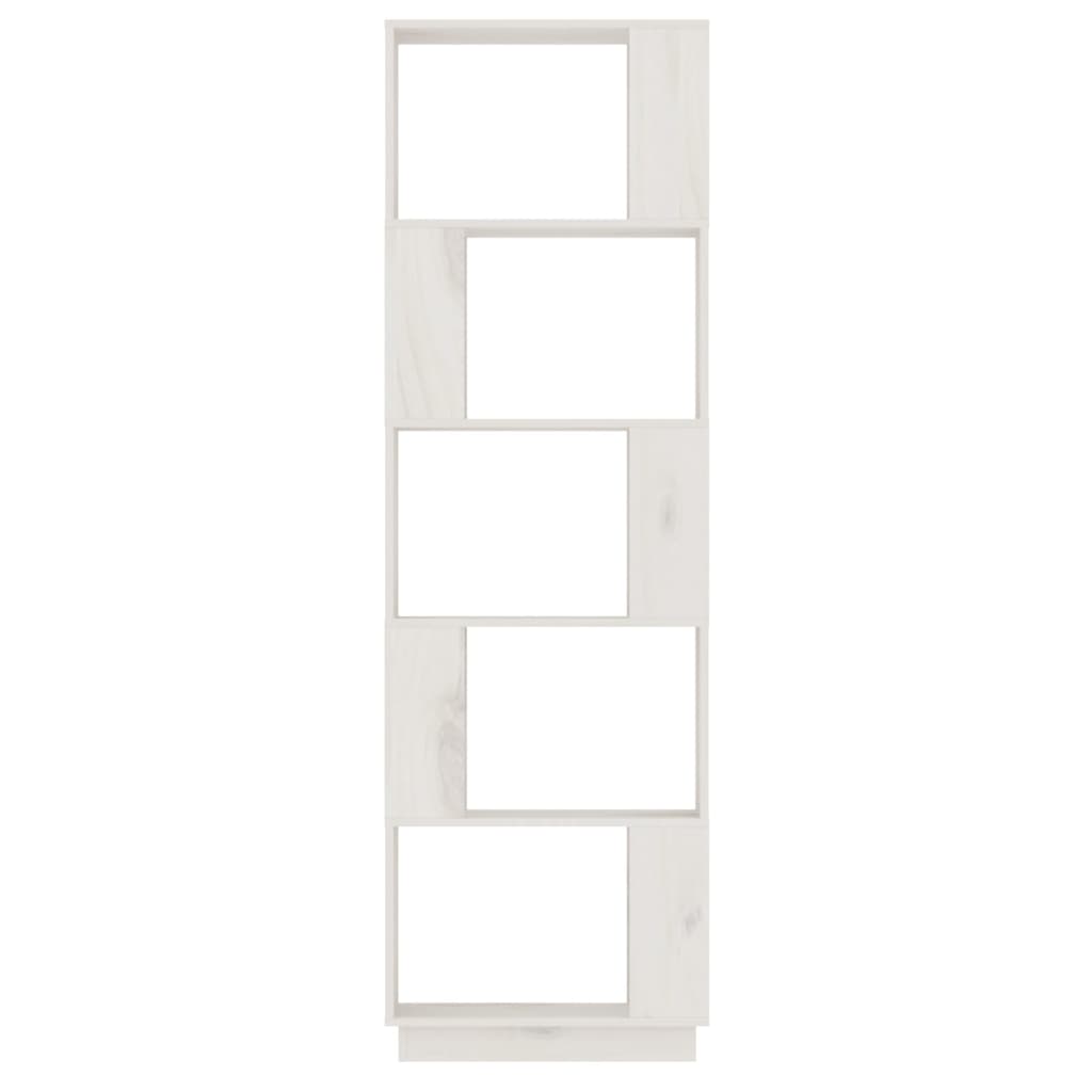 Ormarić za knjige / pregrada bijeli 51x25x163,5 cm od borovine