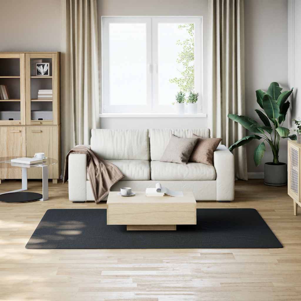 Perivi mekani pahuljasti tepih 160 x 230 cm protuklizni crni