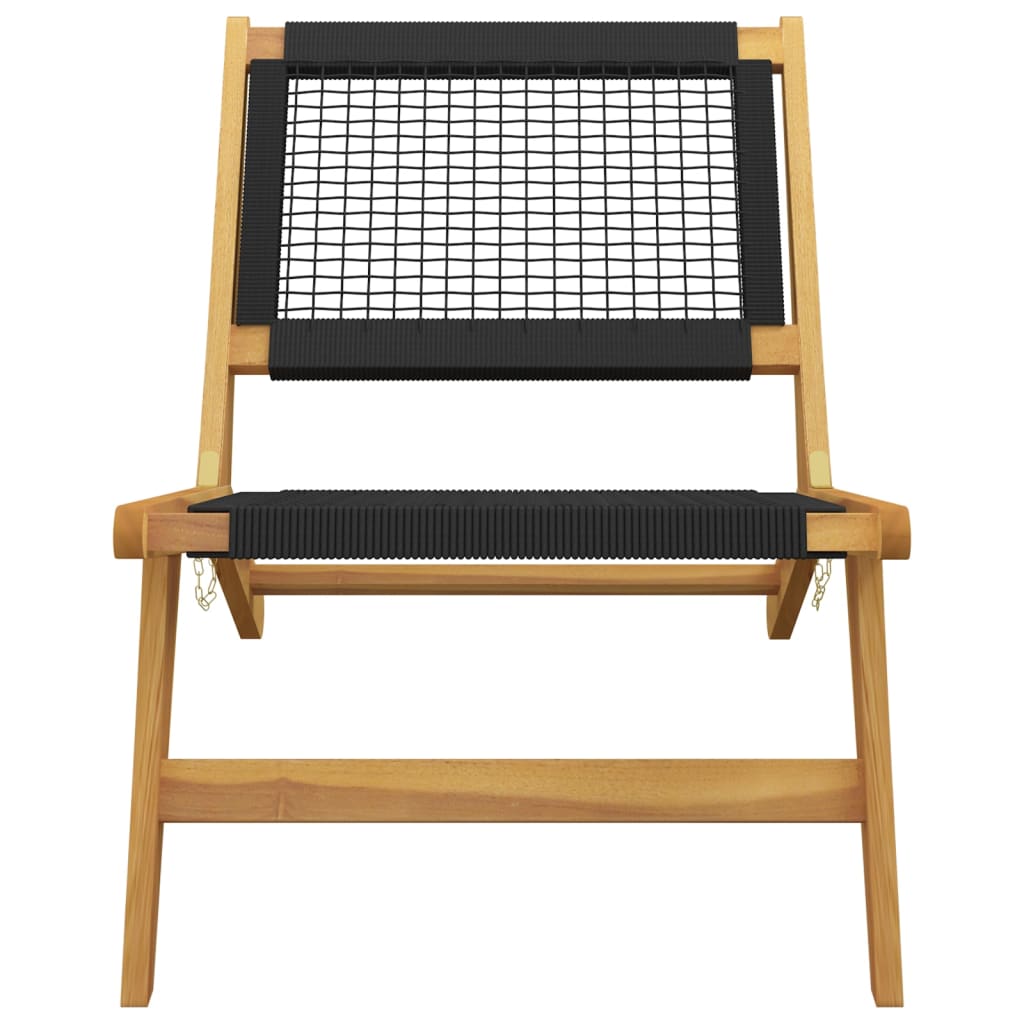 Vrtna stolica s osloncem za noge masivna tikovina i poliester