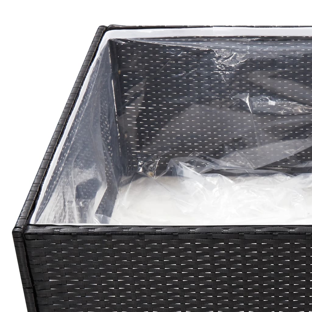 Vrtna sadilica crna 80 x 80 x 40 cm od poliratana