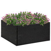 Vrtna sadilica crna 80 x 80 x 40 cm od poliratana