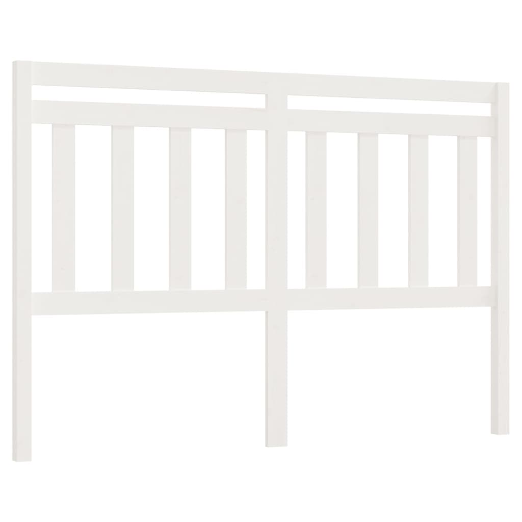 Uzglavlje za krevet bijelo 140 x 4 x 100 cm od masivne borovine
