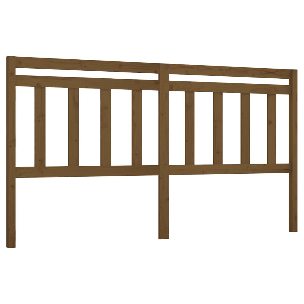 Uzglavlje za krevet boja meda 206 x 4 x 100 cm masivna borovina