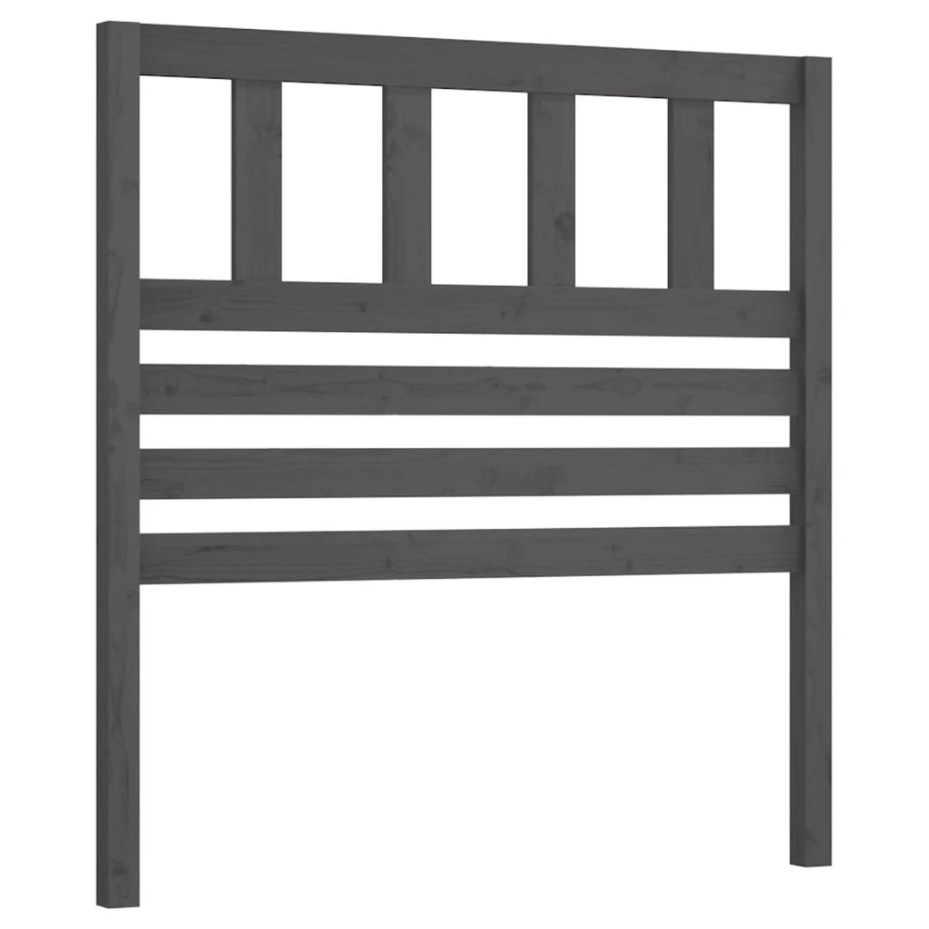 Uzglavlje za krevet sivo 96 x 4 x 100 cm od masivne borovine