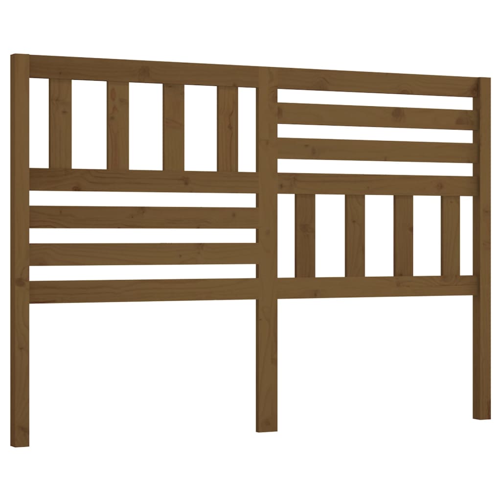 Uzglavlje za krevet boja meda 126 x 4 x 100 cm masivna borovina