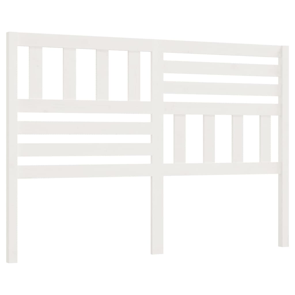 Uzglavlje za krevet bijelo 146 x 4 x 100 cm od masivne borovine