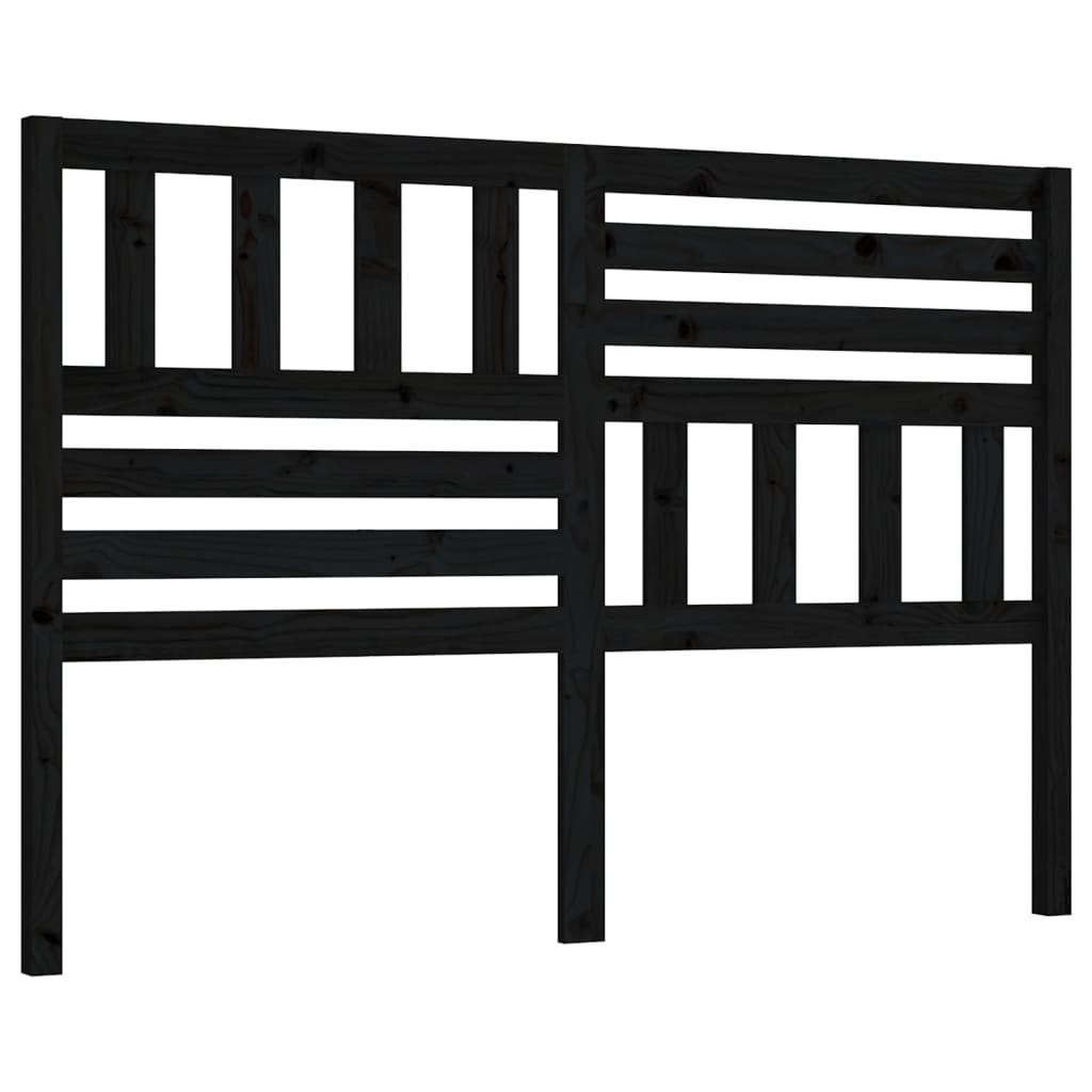 Uzglavlje za krevet crno 166 x 4 x 100 cm od masivne borovine