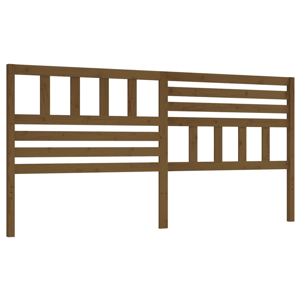 Uzglavlje za krevet boja meda 206 x 4 x 100 cm masivna borovina