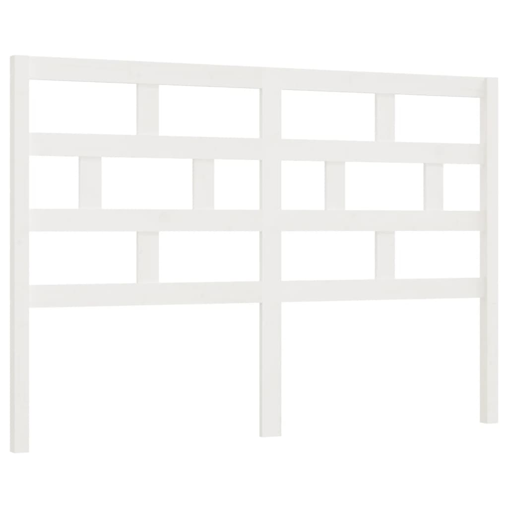 Uzglavlje za krevet bijelo 141 x 4 x 100 cm od masivne borovine
