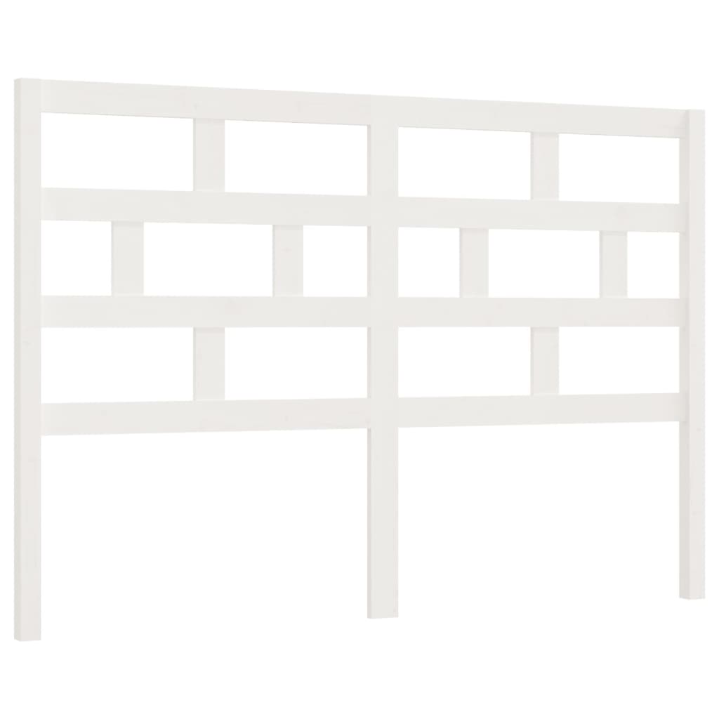 Uzglavlje za krevet bijelo 146 x 4 x 100 cm od masivne borovine
