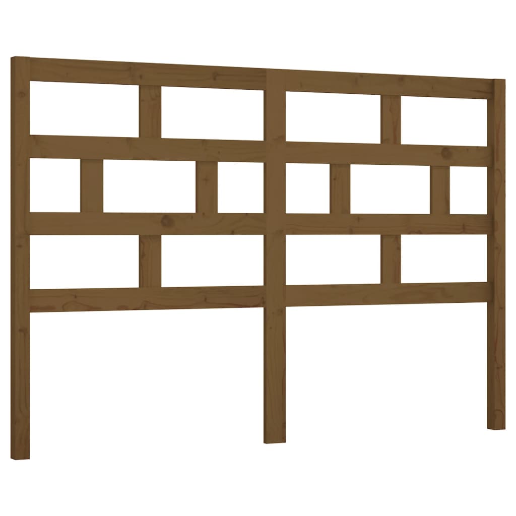 Uzglavlje za krevet boja meda 146 x 4 x 100 cm masivna borovina