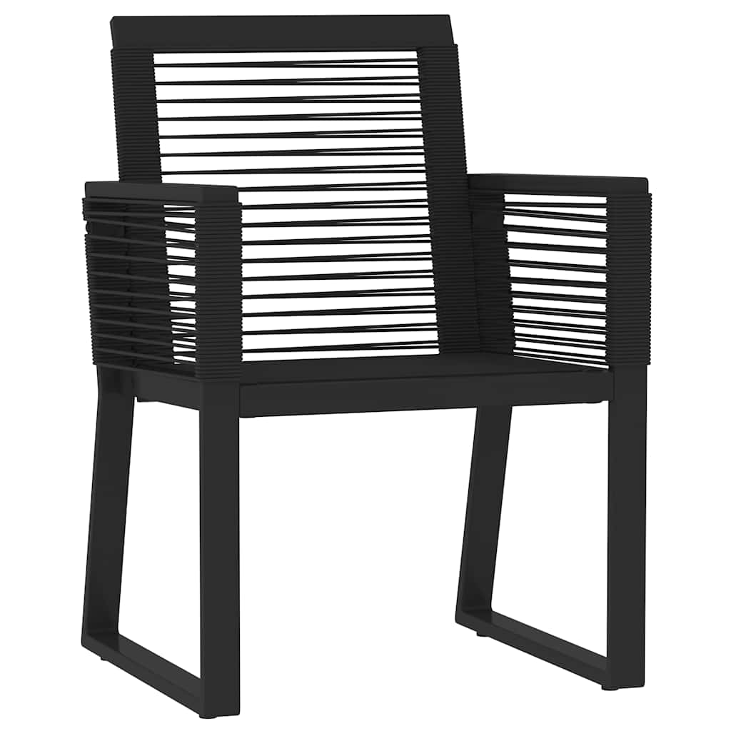 5-dijelni vrtni blagovaonski set crni
