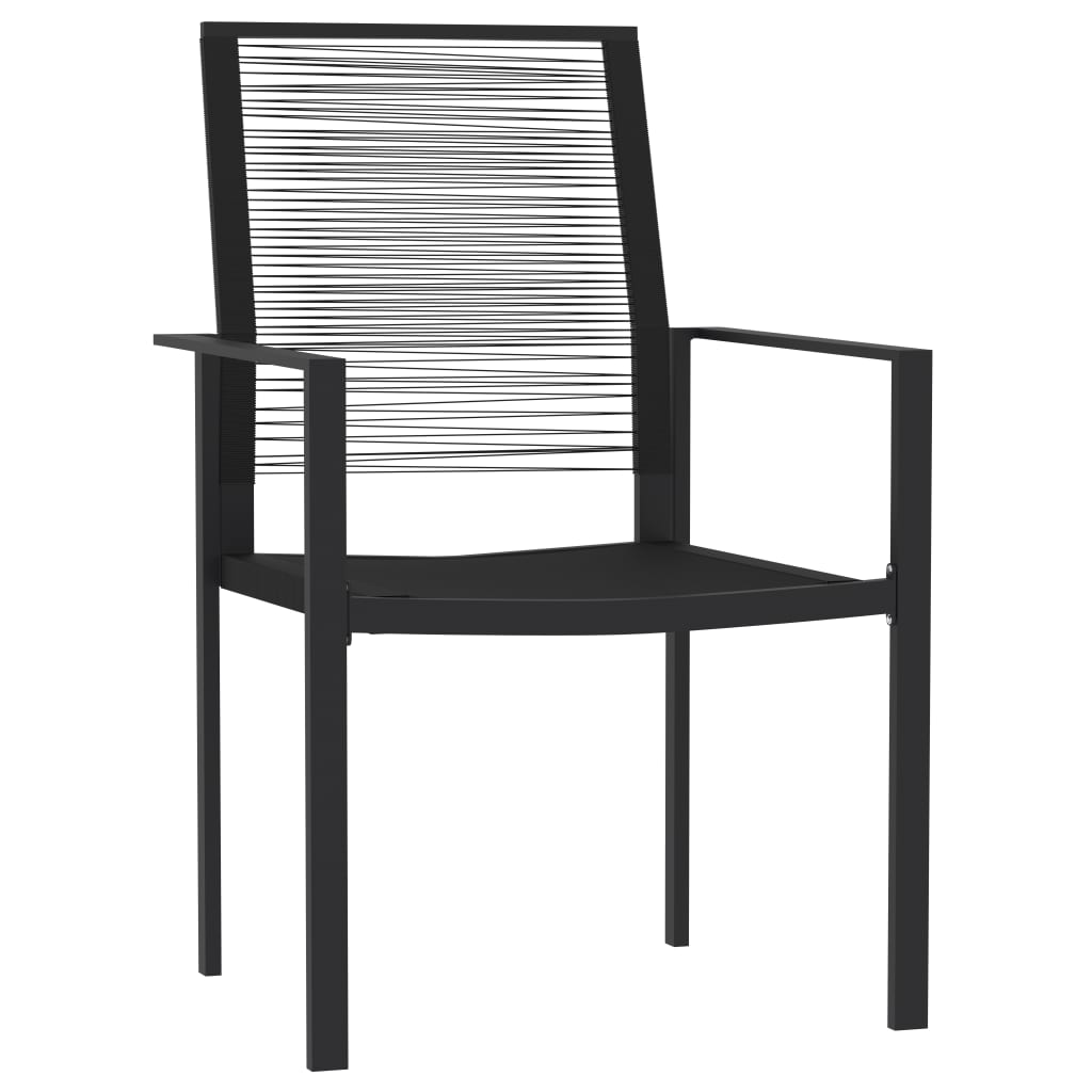 5-dijelni vrtni blagovaonski set crni