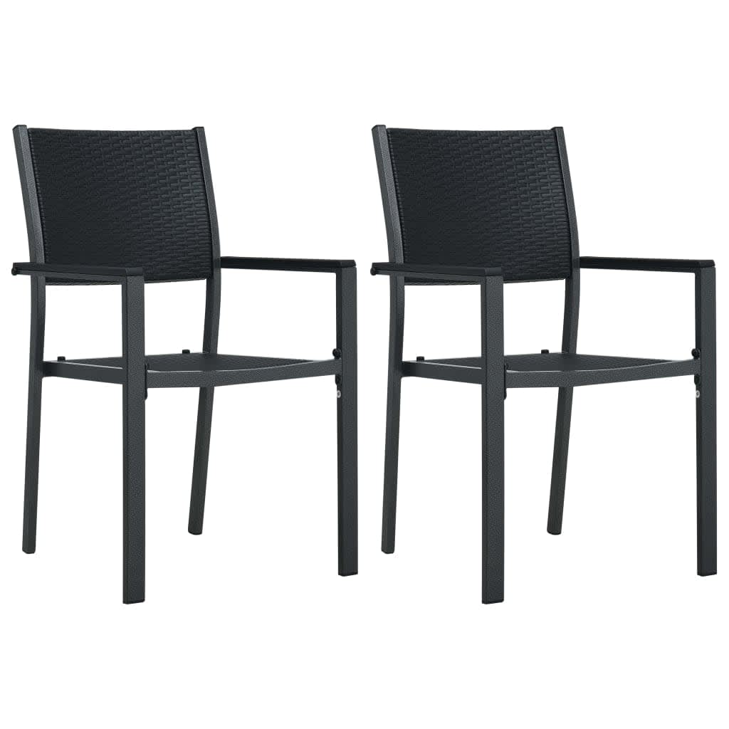 3-dijelni vrtni blagovaonski set crni