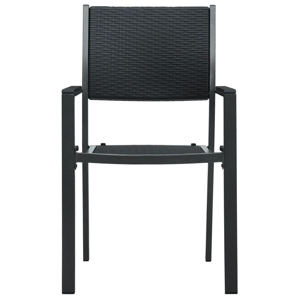 3-dijelni vrtni blagovaonski set crni