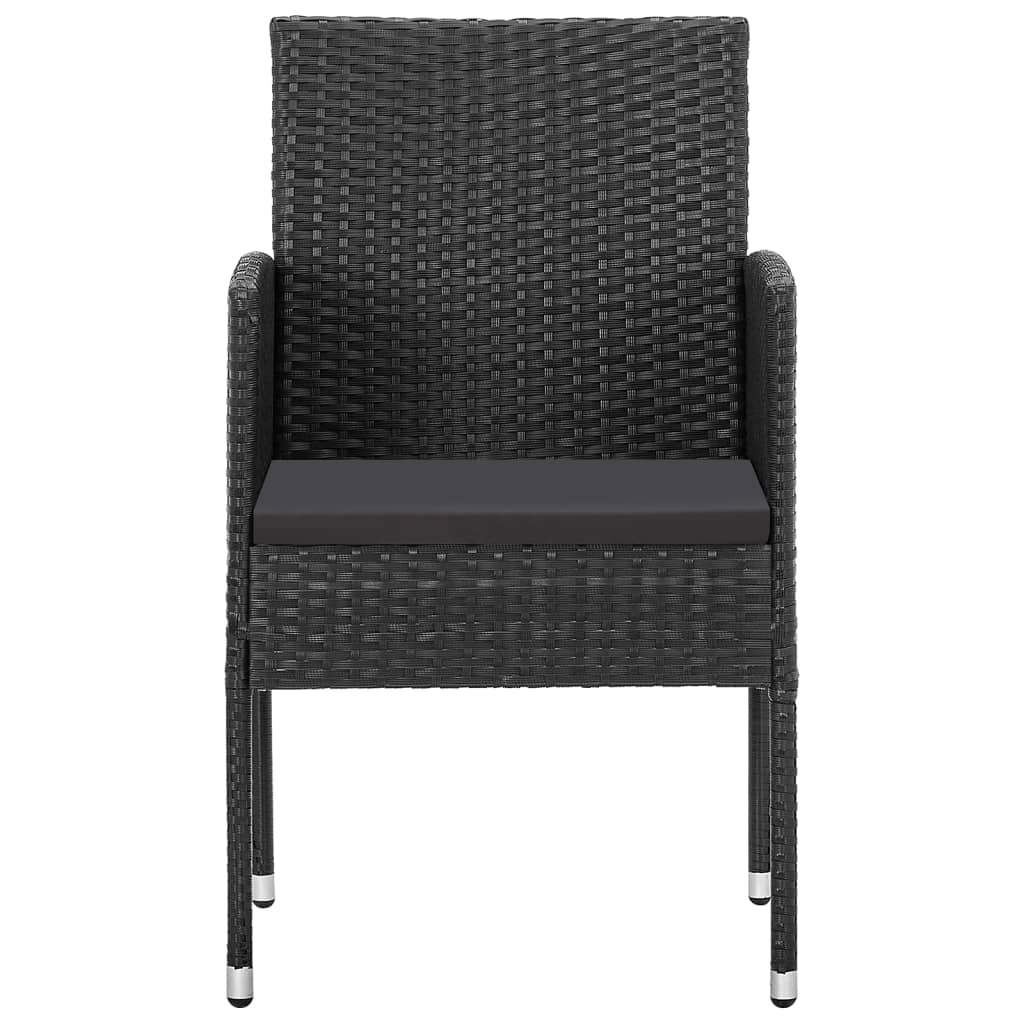 5-dijelni vrtni blagovaonski set crni