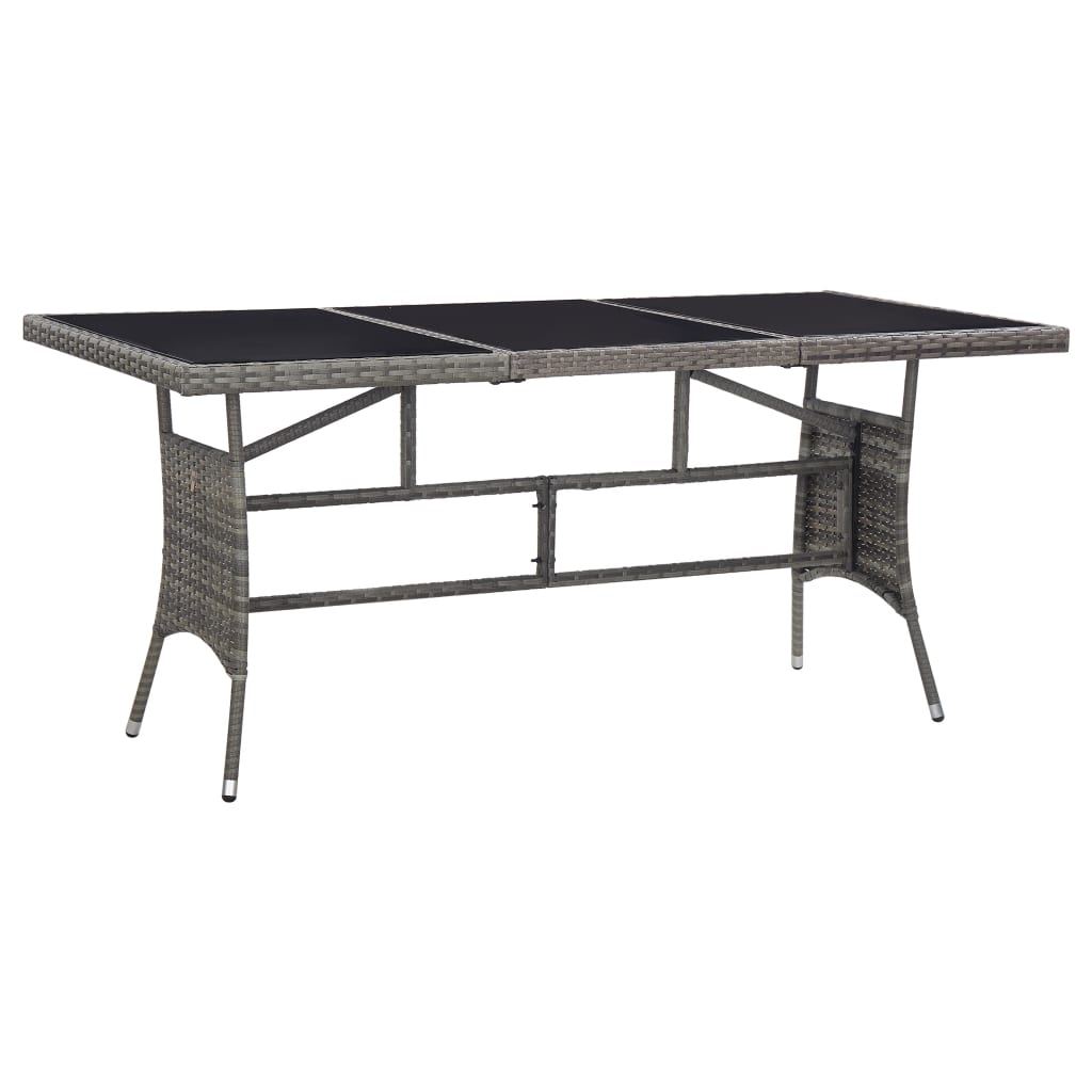 Vrtni stol sivi 170 x 80 x 74 cm od poliratana