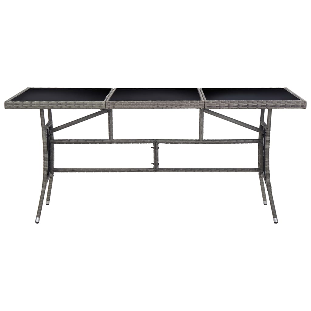 Vrtni stol sivi 170 x 80 x 74 cm od poliratana