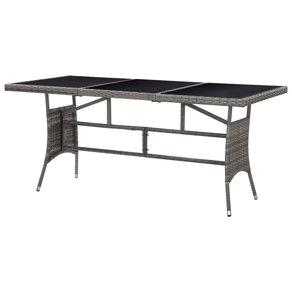 Vrtni stol sivi 170 x 80 x 74 cm od poliratana