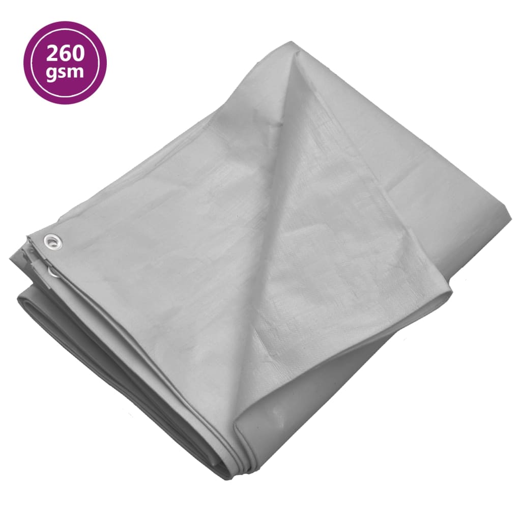 Cerada 260 g/m² 6 x 6 m siva HDPE