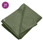 Cerada 260 g/m² 6x8 m zelena HDPE