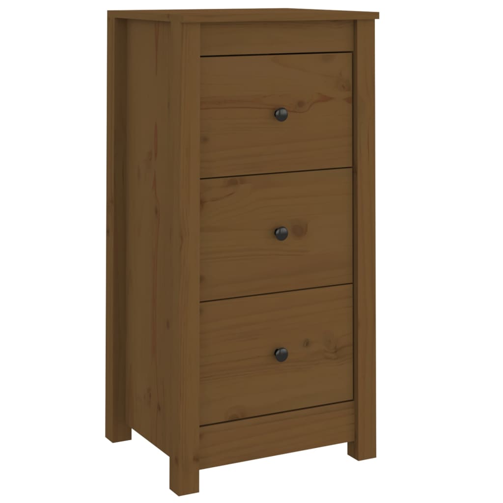 Komode 2 kom boja meda 40x35x80 cm od masivne borovine