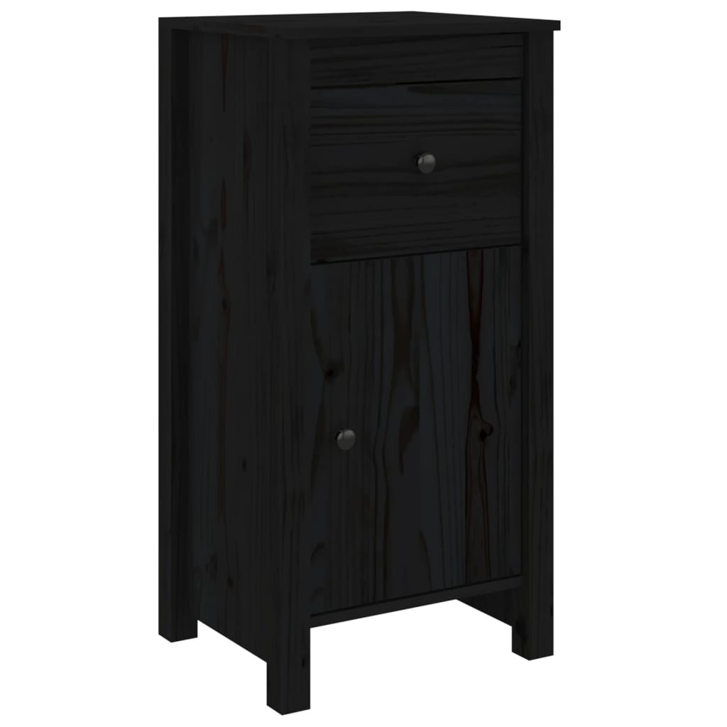 Komode 2 kom crne 40x35x80 cm od masivne borovine