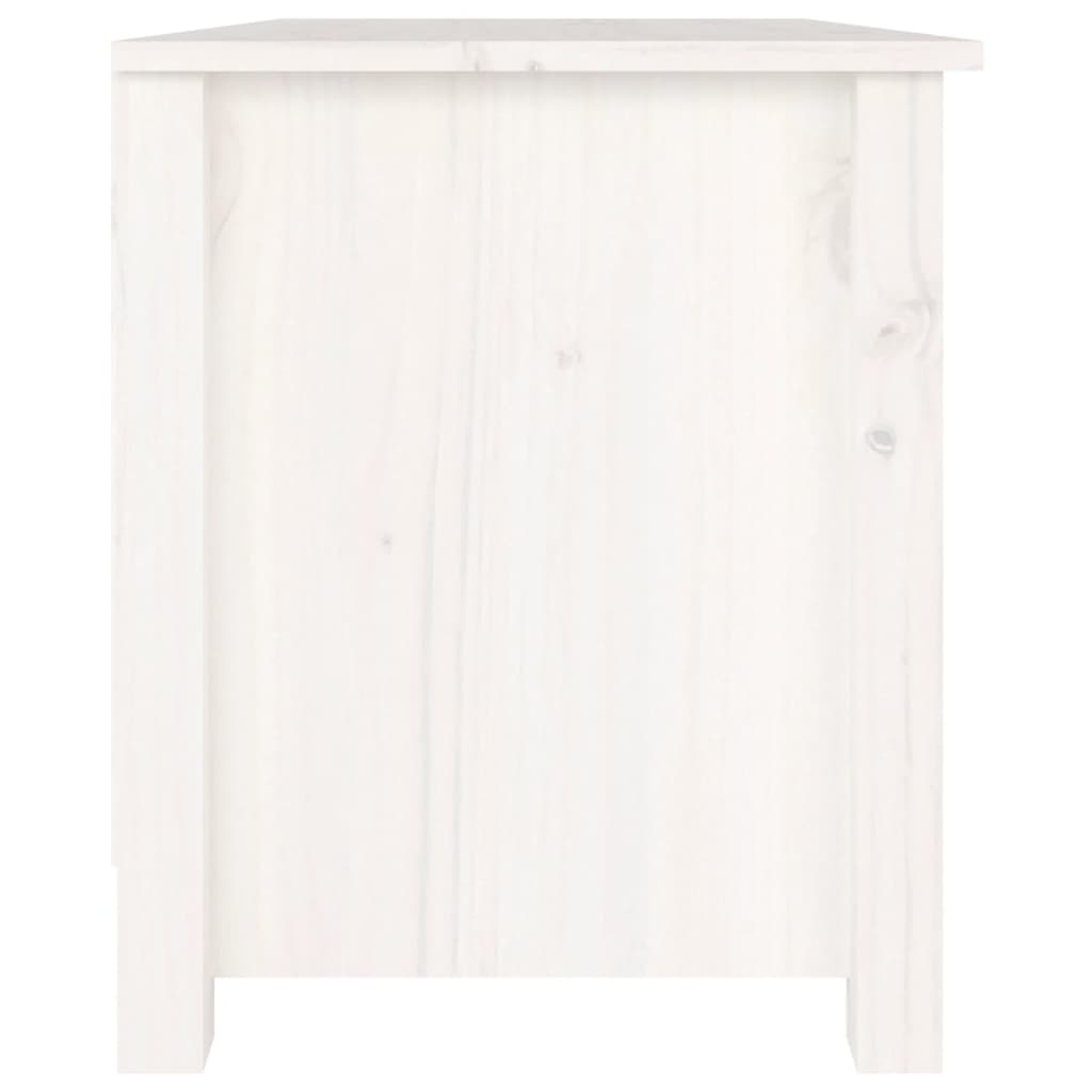 Klupa za cipele bijela 70 x 38 x 45,5 cm od masivne borovine