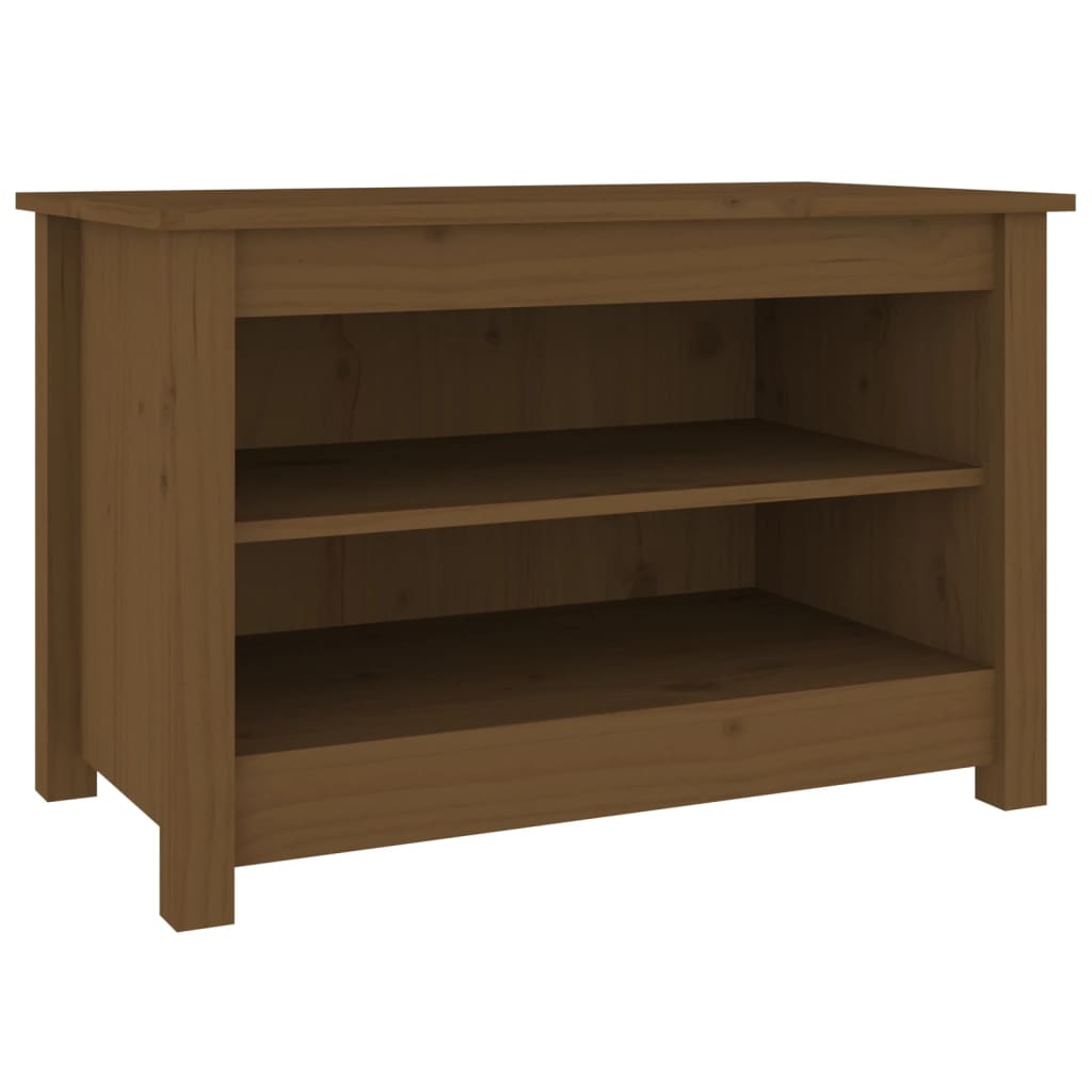 Klupa za cipele boja meda 70 x 38 x 45,5 cm od masivne borovine