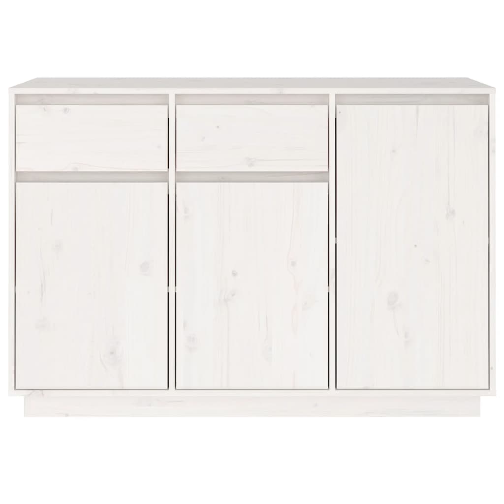 Komoda bijela 110 x 34 x 75 cm od masivne borovine