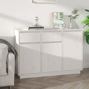 Komoda bijela 110 x 34 x 75 cm od masivne borovine