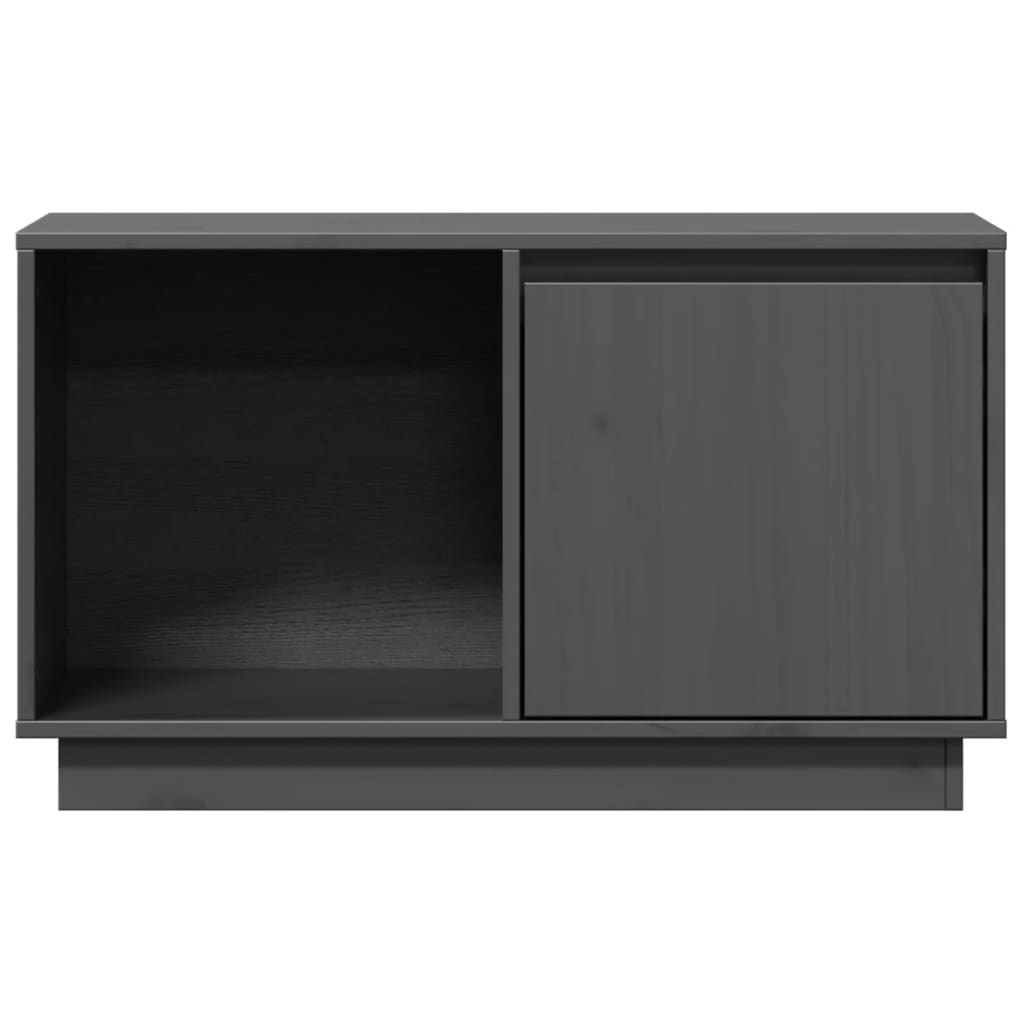 TV ormarić sivi 74 x 35 x 44 cm od masivne borovine