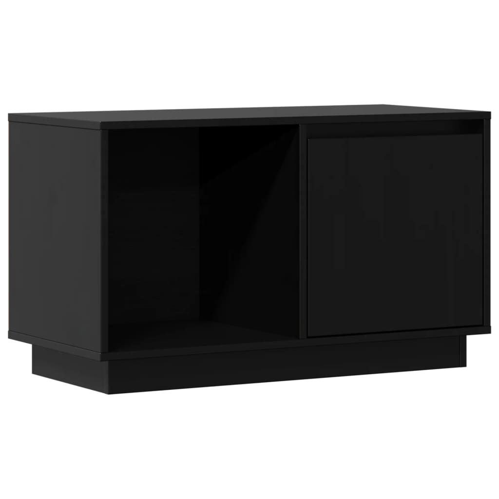 TV ormarić crni 74 x 35 x 44 cm od masivne borovine
