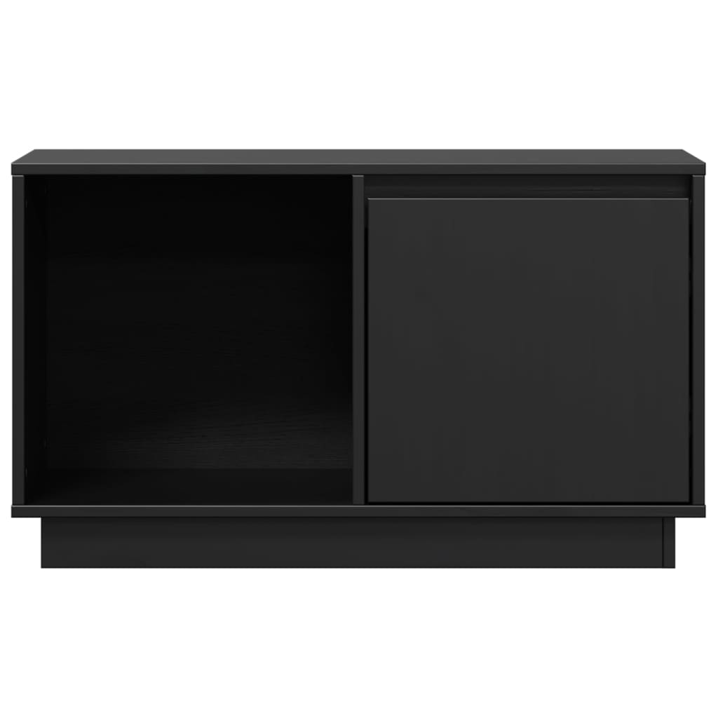 TV ormarić crni 74 x 35 x 44 cm od masivne borovine