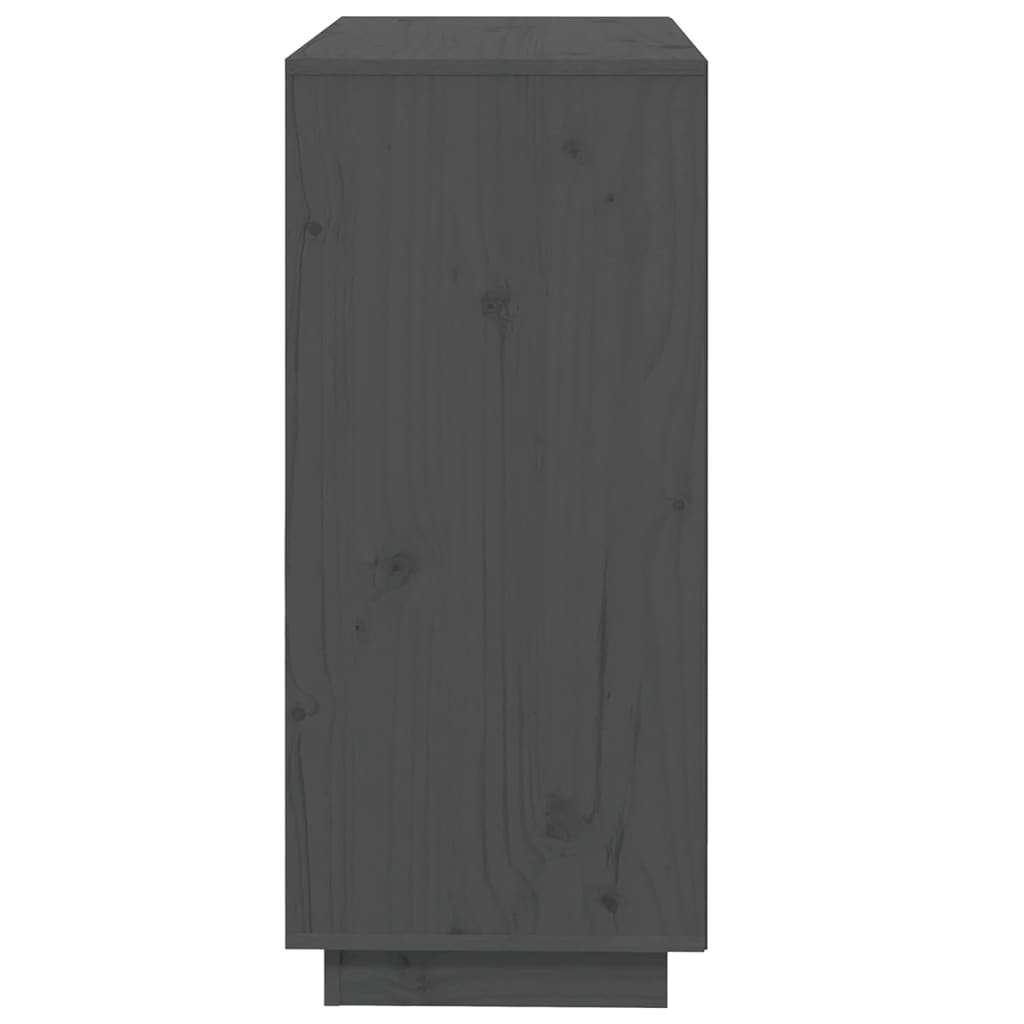 Komoda sivi 74x35x80 cm od masivne borovine