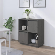 Komoda sivi 74x35x80 cm od masivne borovine
