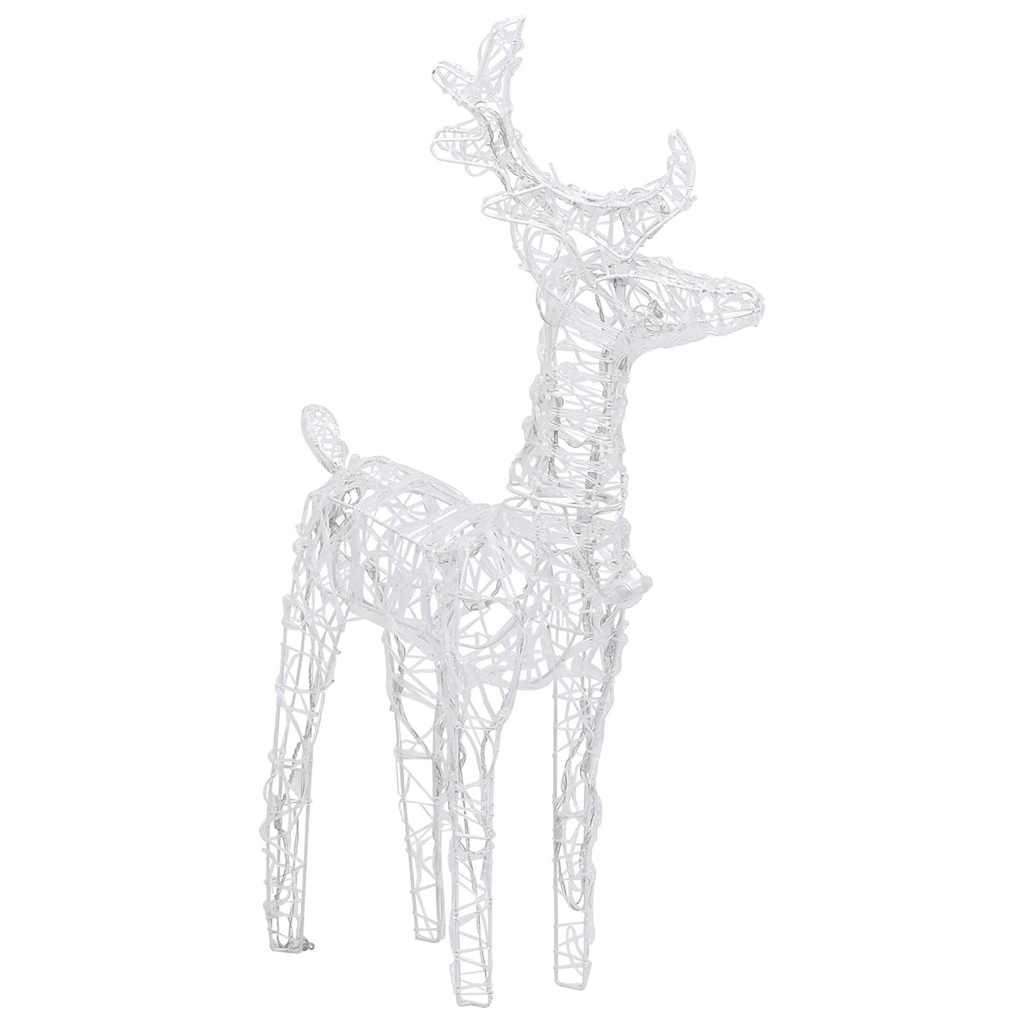 Božićni sobovi 2 kom hladni bijeli 80 LED žarulja akrilni
