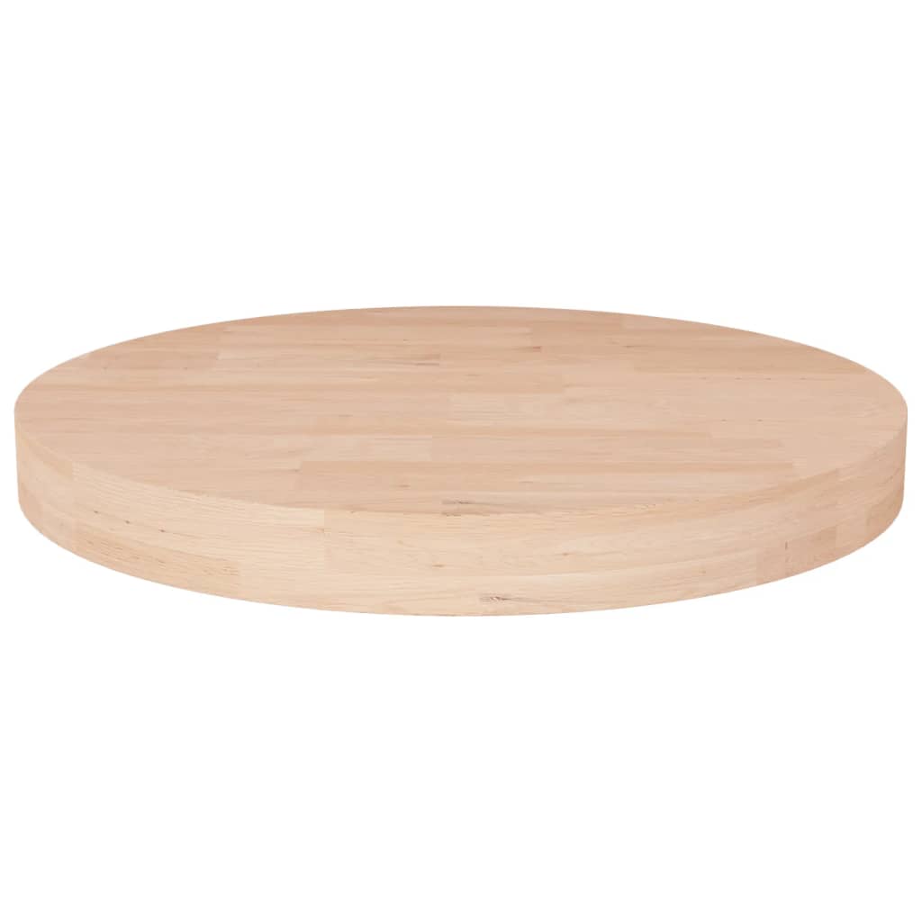 Okrugla stolna ploča Ø40x4 cm netretirana masivna hrastovina
