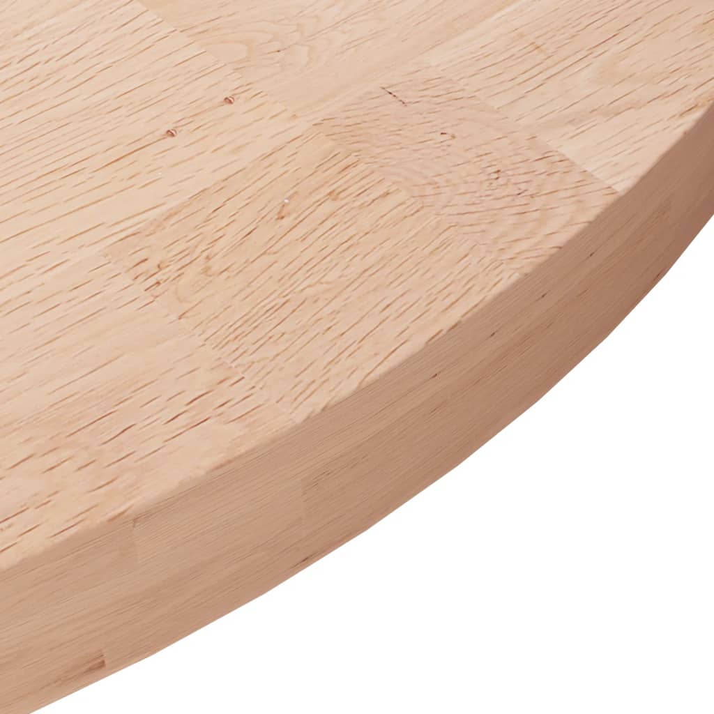 Okrugla stolna ploča Ø 80 x 4 cm netretirana masivna hrastovina